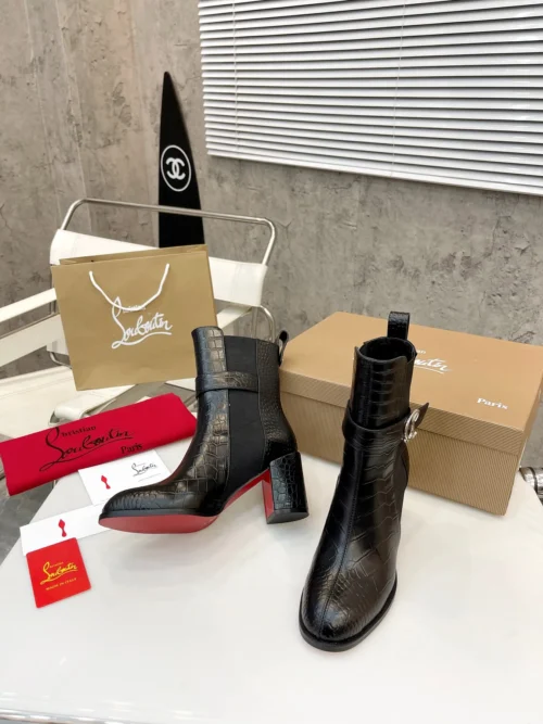 Christian Louboutin Leather Platform Boots