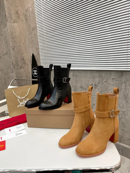 Christian Louboutin Leather Platform Boots