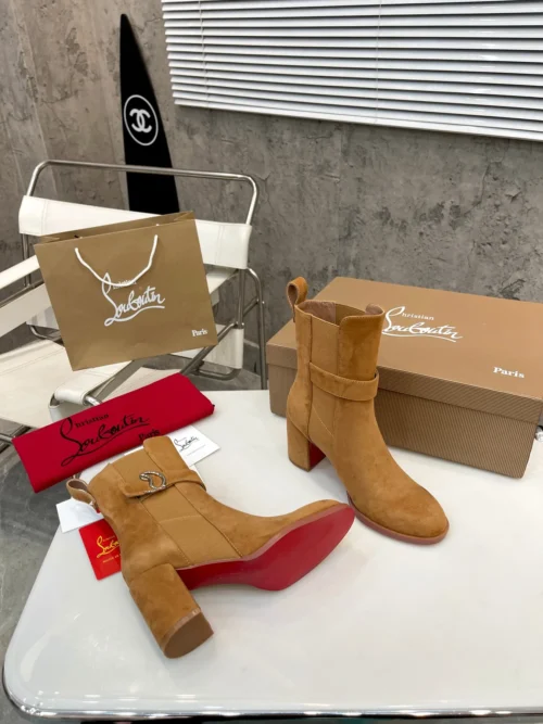 Christian Louboutin Leather Platform Boots