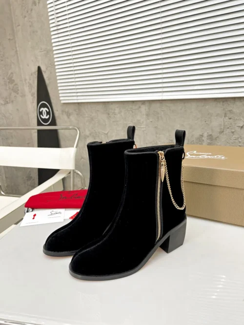 Christian Louboutin Platform Chain-Detail Boots