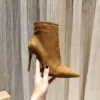 Christian Louboutin Suede Pointed-Toe Studded Boots