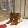 Christian Louboutin Suede Pointed-Toe Studded Boots