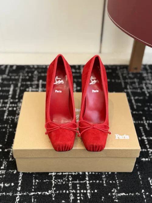 Christian Louboutin Bow-Detail Ballet Flats