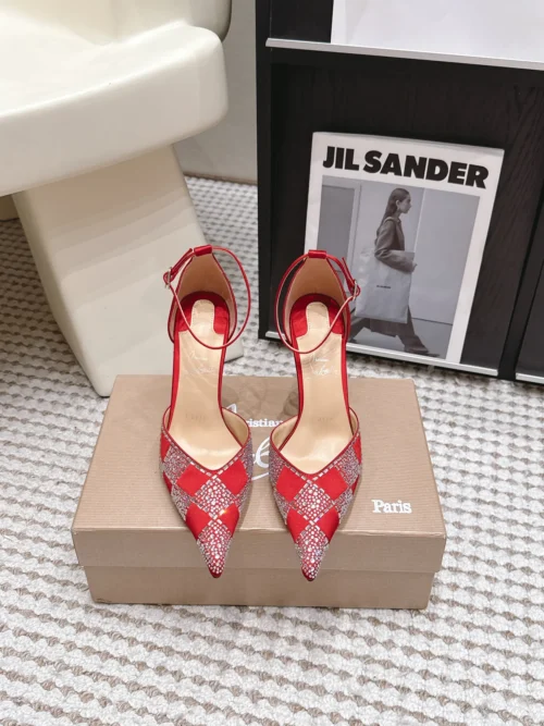 Christian Louboutin Lambskin Pointed-Toe Flats