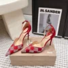 Christian Louboutin Lambskin Pointed-Toe Flats