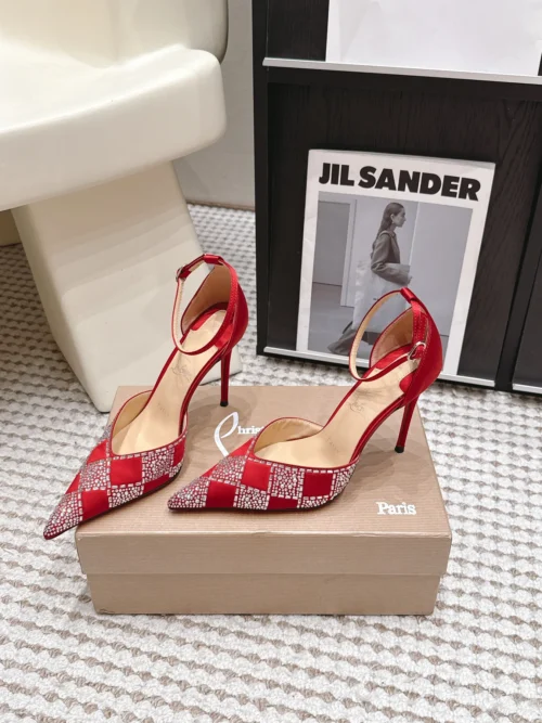 Christian Louboutin Lambskin Pointed-Toe Flats