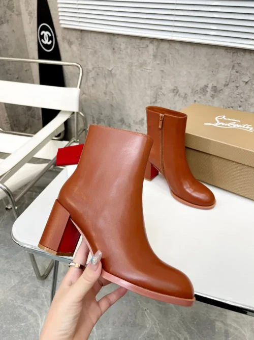 Christian Louboutin Lambskin Platform Boots