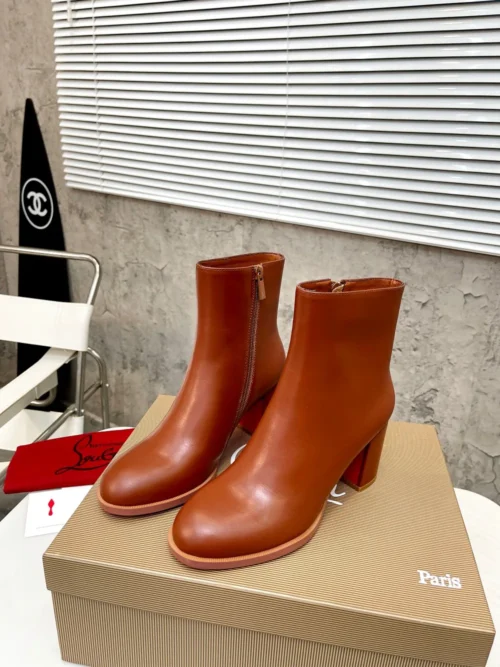 Christian Louboutin Lambskin Platform Boots
