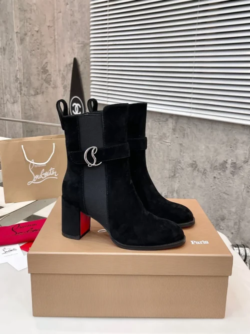 Christian Louboutin Leather Platform Boots