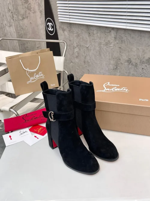 Christian Louboutin Leather Platform Boots