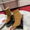 Christian Louboutin Leather Pointed-Toe Ankle Boots