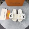Louis Vuitton Shearling Slides