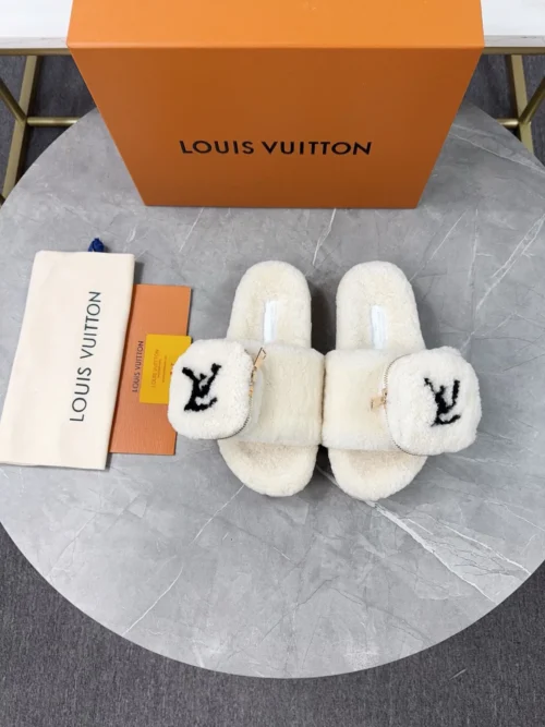 Louis Vuitton Shearling Slides