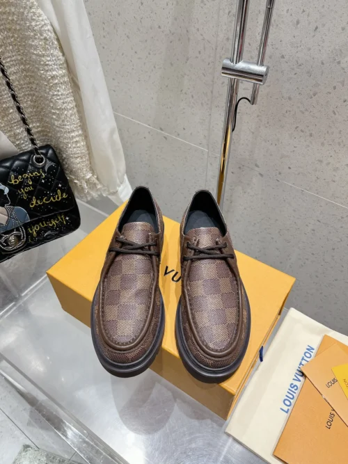 Louis Vuitton Leather Platform Loafers