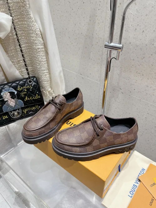 Louis Vuitton Leather Platform Loafers