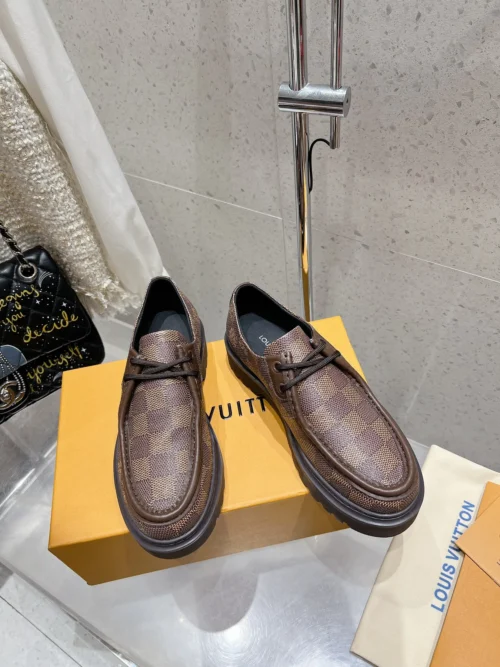 Louis Vuitton Leather Platform Loafers