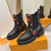 Louis Vuitton Leather Combat Boots
