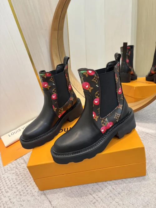 Louis Vuitton Leather Combat Boots