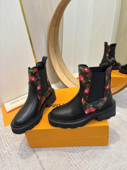 Louis Vuitton Leather Combat Boots