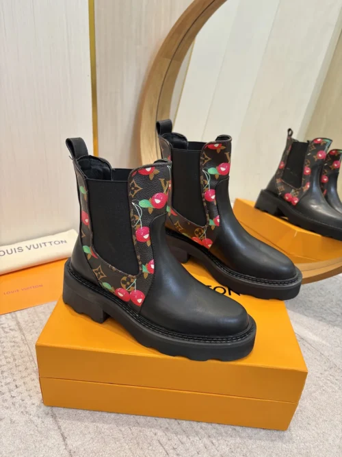 Louis Vuitton Leather Combat Boots