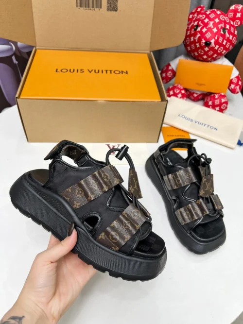 Louis Vuitton Suede Sandals