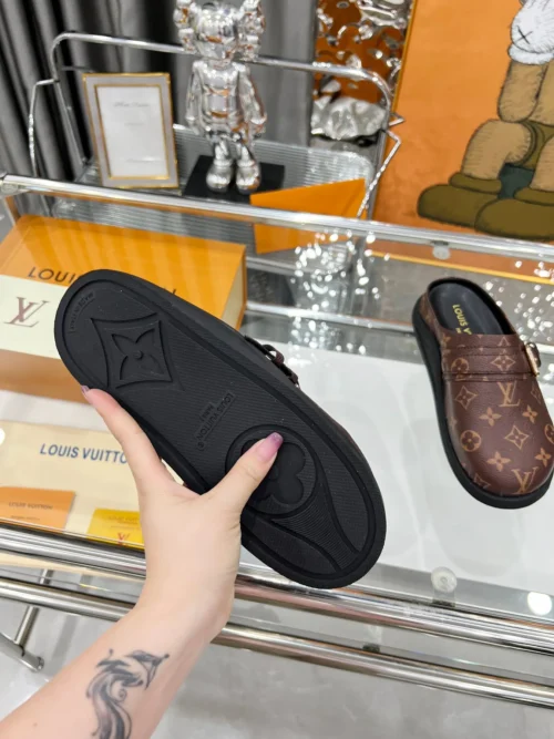 Louis Vuitton Suede Slides