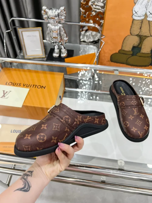 Louis Vuitton Suede Slides