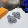 Louis Vuitton Shearling Slides