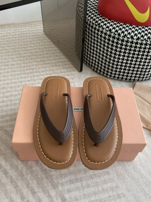 Miu Miu Leather Sandals