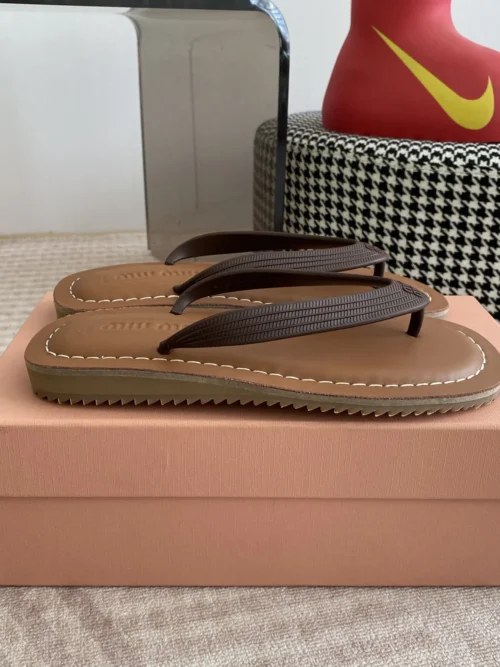 Miu Miu Leather Sandals