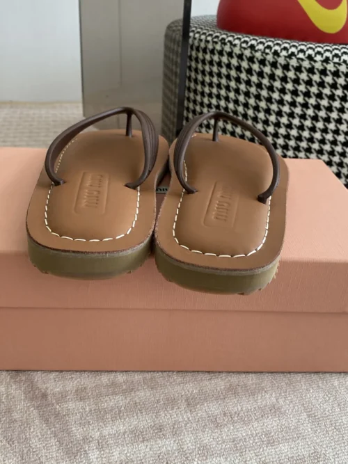 Miu Miu Leather Sandals