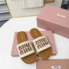 Miu Miu Leather Slides