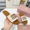 Miu Miu Leather Slides
