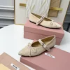 Miu Miu Pointed-Toe Bow-Detail Mary Jane Shoes