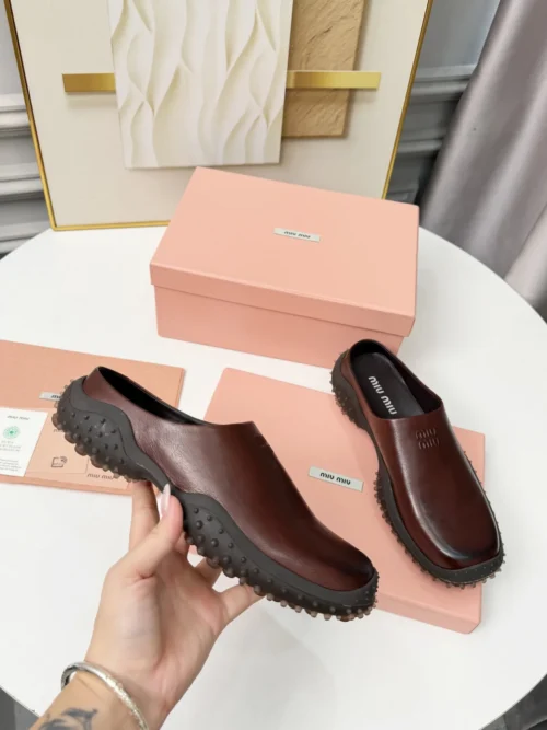 Miu Miu Denim Platform Mules