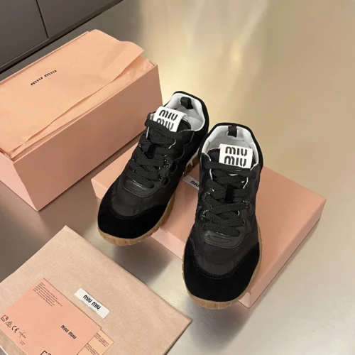 Miu Miu Canvas Platform Trainers