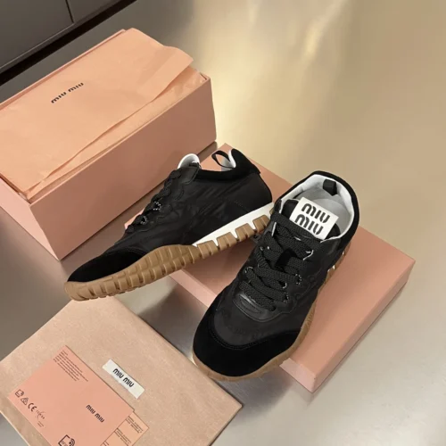Miu Miu Canvas Platform Trainers