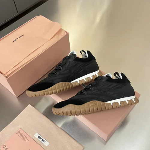 Miu Miu Canvas Platform Trainers