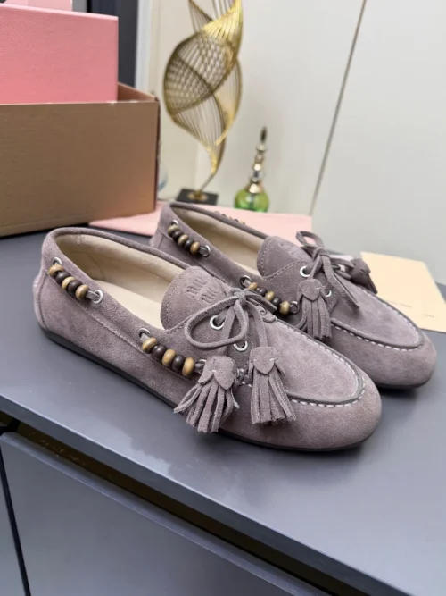 Miu Miu Suede Lace-Up Sneakers