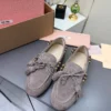 Miu Miu Suede Lace-Up Sneakers