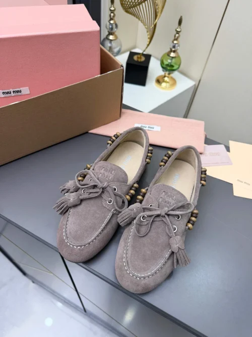 Miu Miu Suede Lace-Up Sneakers