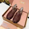 Miu Miu Leather Slingback Loafers
