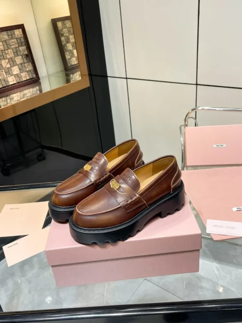 Miu Miu Leather Loafers