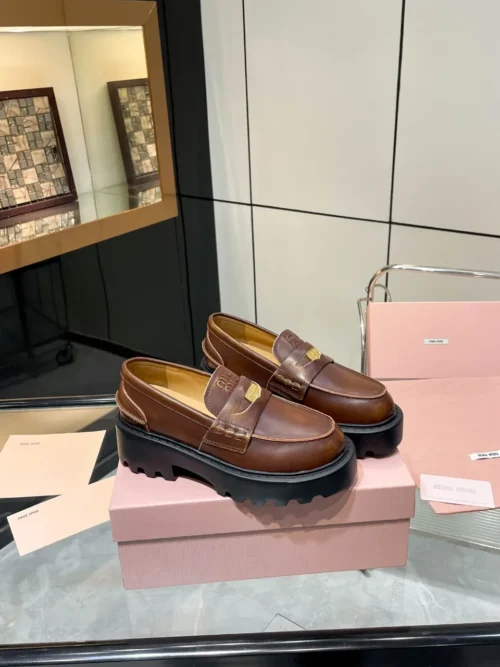 Miu Miu Leather Loafers