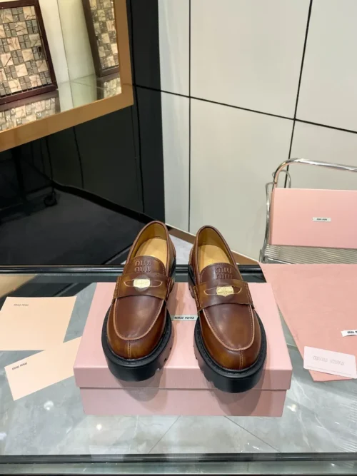 Miu Miu Leather Loafers