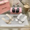 Miu Miu Peep-Toe Mules