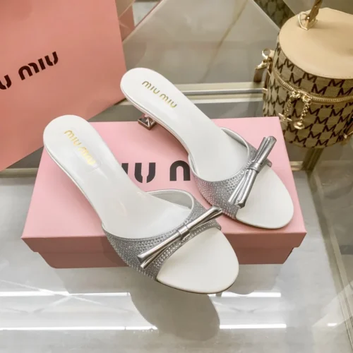 Miu Miu Peep-Toe Mules