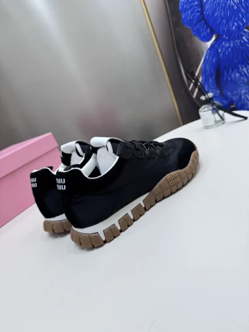 Miu Miu Suede Lace-Up Sneakers