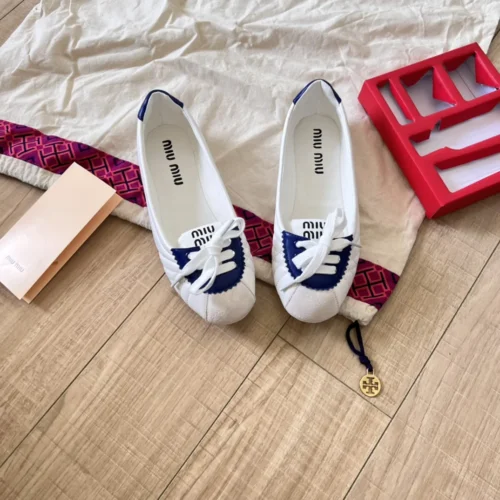 Miu Miu Lace-Up Ballet Flats