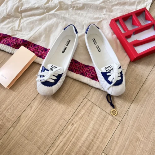 Miu Miu Lace-Up Ballet Flats